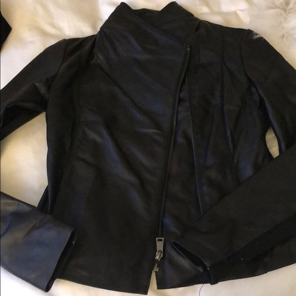 Aqua Black real Leather Jacket XS - Picture 10 of 16